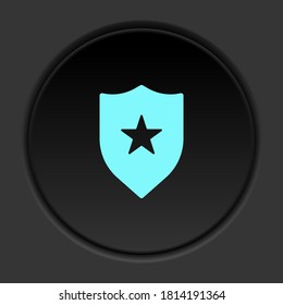 Round button icon, badge, insignia. Button banner round, badge interface for application illustration