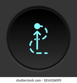 Round button icon, Big, fish, small, business. Button banner round, badge interface for application illustration