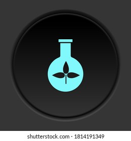 Round button icon, Biology, plants. Button banner round, badge interface for application illustration