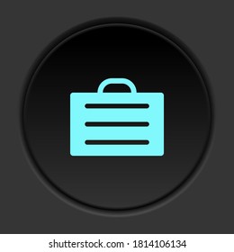 Round button icon, Business, clock, optimization. Button banner round, badge interface for application illustration
