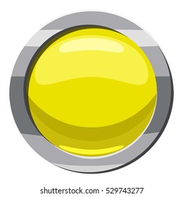 Round button icon. Cartoon illustration of round button vector icon for web