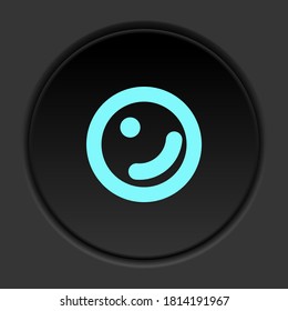 Round button icon, Cell, biology. Button banner round, badge interface for application illustration