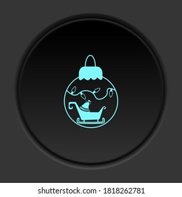 Round button icon, Christmas Santa Claus. Button banner round, badge interface for application illustration