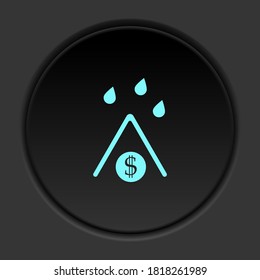 Round button icon, climate, meteorology. Button banner round, badge interface for application illustration