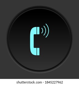 Round button icon Communication. Button banner round badge interface for application illustration