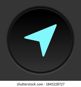 Round button icon Cursor. Button banner round badge interface for application illustration