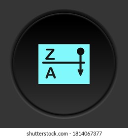 Round button icon, Database, server, sort. Button banner round, badge interface for application illustration