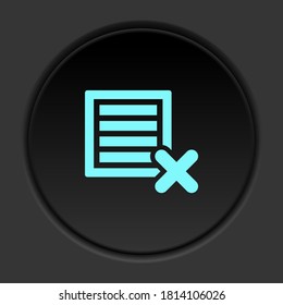 Round button icon, Delete, ecommerce, box. Button banner round, badge interface for application illustration