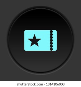 Round button icon, Delivery, product. Button banner round, badge interface for application illustration