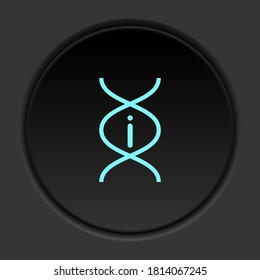 Runder Knopf Symbol, Dna, Info. Button-Banner-Runde, Badinterface für Anwendungsgrafik