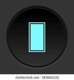 Round button icon, Door. Button banner round, badge interface for application illustration