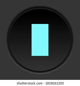 Round button icon, Door. Button banner round, badge interface for application illustration