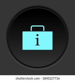 Round button icon Luggage information. Button banner round badge interface for application illustration