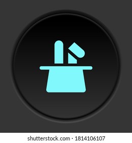 Round button icon, Maze, puzzle, strategy. Button banner round, badge interface for application illustration