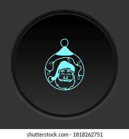 Round button icon, Santa Claus, ball, Christmas. Button banner round, badge interface for application illustration
