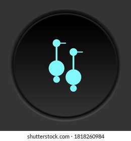 Round button icon, sergi. Button banner round, badge interface for application illustration