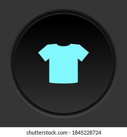Round button icon Shirt. Button banner round badge interface for application illustration