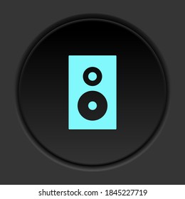 Round button icon Speaker. Button banner round badge interface for application illustration