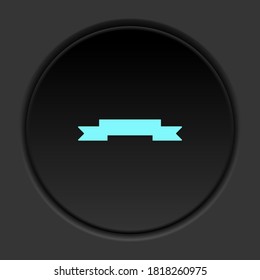 Round button icon, tape. Button banner round, badge interface for application illustration