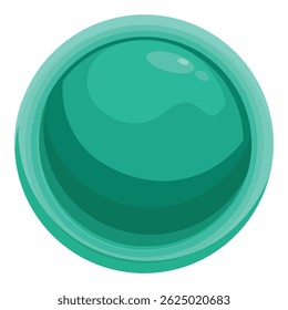 Icono de Botón redondo con un fondo turquesa, perfecto para el Web o el diseño App