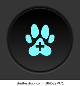 Round button icon Veterinarian. Button banner round badge interface for application illustration