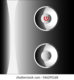 Round button with power indicator