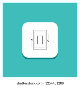 Round Button for sync, synchronization, data, phone, smartphone Line icon Turquoise Background
