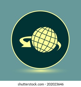 Round button. Vector icon Flat icons.