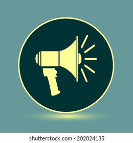 Round button. Vector icon Flat icons.