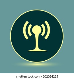 Round button. Vector icon Flat icons.