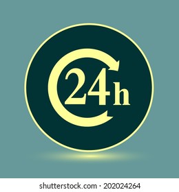 Round button. Vector icon Flat icons.