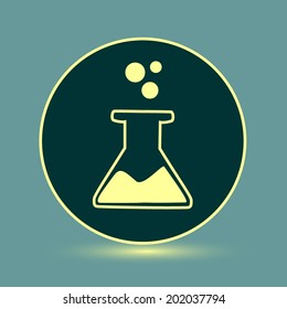 Round button. Vector icon Flat icons.