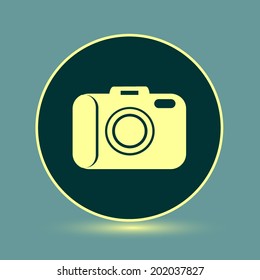 Round button. Vector icon Flat icons.
