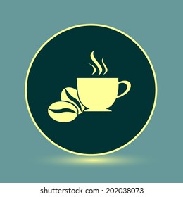 Round button. Vector icon Flat icons.