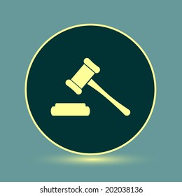 Round button. Vector icon Flat icons.