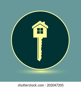 Round button. Vector icon Flat icons.