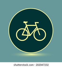 Round button. Vector icon Flat icons.