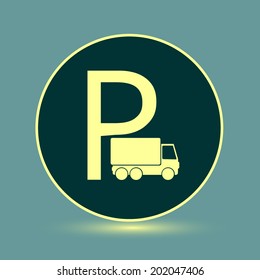 Round button. Vector icon Flat icons.