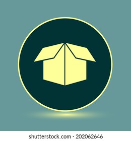 Round button. Vector icon Flat icons.
