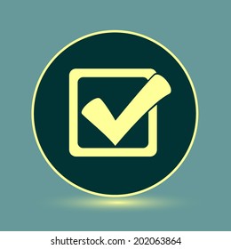 Round button. Vector icon Flat icons.