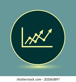 Round button. Vector icon Flat icons.