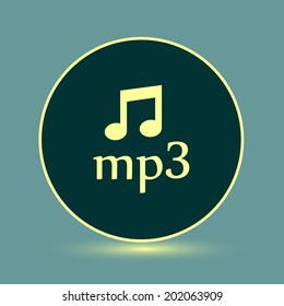 Round button. Vector icon Flat icons.