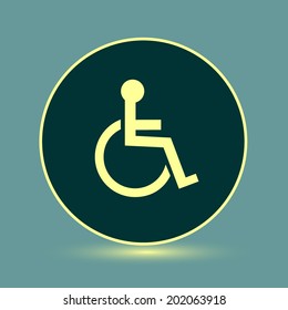 Round button. Vector icon Flat icons.