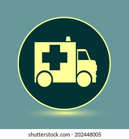 Round button. Vector icon Flat icons.