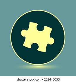 Round button. Vector icon Flat icons.