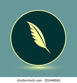 Round button. Vector icon Flat icons.