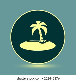 Round button. Vector icon Flat icons.