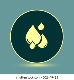 Round button. Vector icon Flat icons.