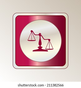Round button. Vector icon Flat icons. 