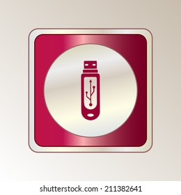 Round button. Vector icon Flat icons. 